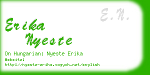 erika nyeste business card